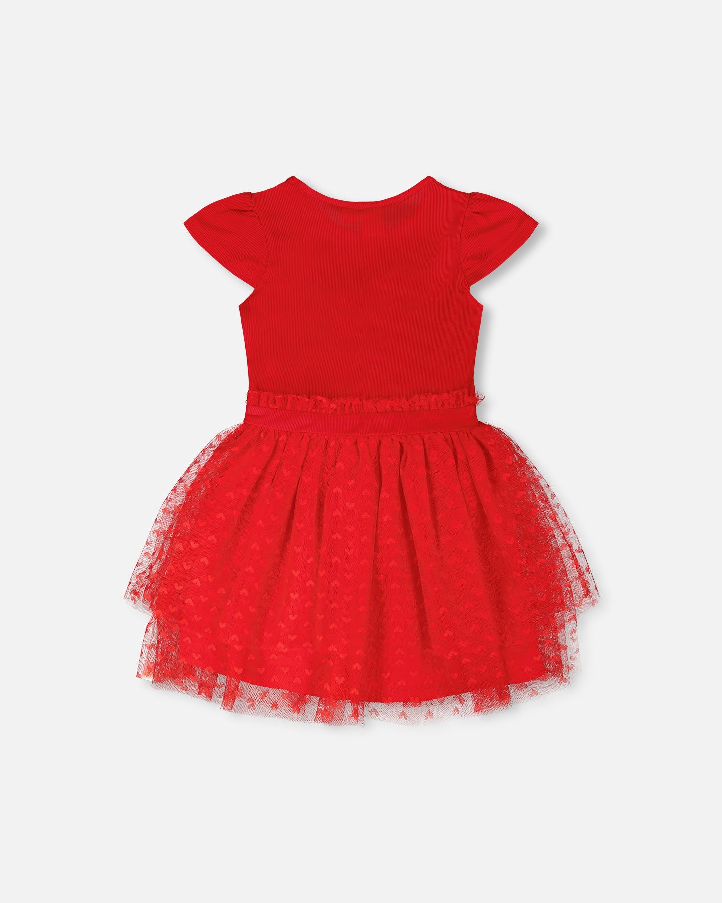 Deux Par Deux Girls Bi-Material Dress + Purse_ H30H88/H30HA