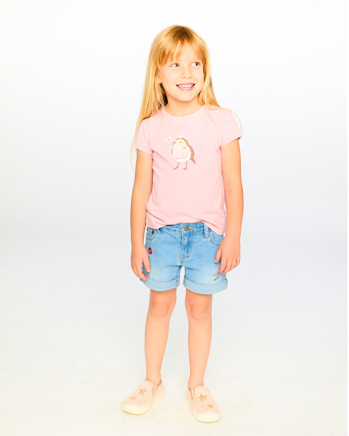 Deux Par Deux Girls Denim Shorts_ H30K28