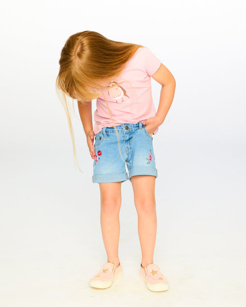 Deux Par Deux Girls Denim Shorts_ H30K28