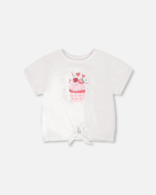 Deux Par Deux Girls Graphic T-Shirt_ H30L70