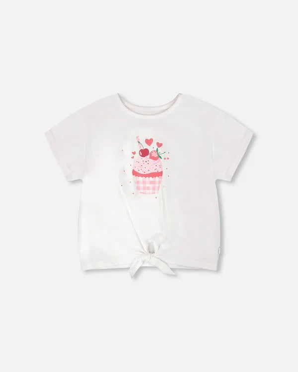 Deux Par Deux Girls Graphic T-Shirt_ H30L70