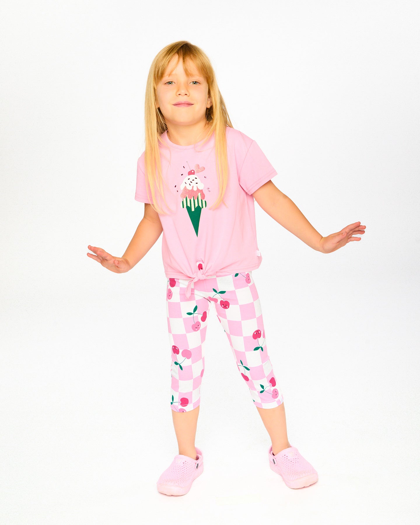 Deux Par Deux Girls Graphic T-Shirt_ H30L70