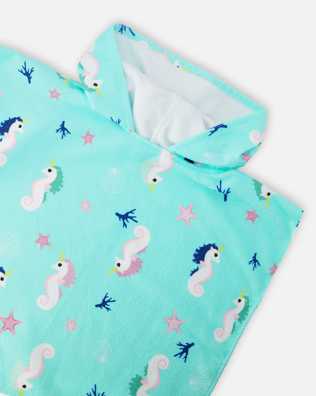 Deux Par Deux Girls Hooded Poncho_ H30OP