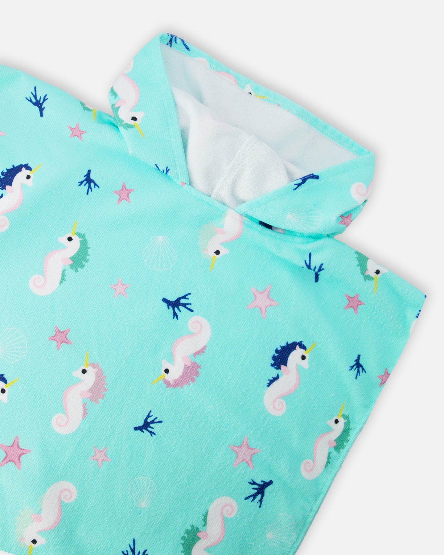 Deux Par Deux Girls Hooded Poncho_ H30OP