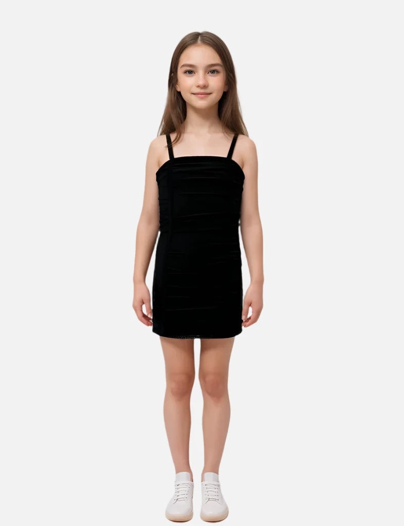 Cheryl Kids Ava Black Mesh Dress