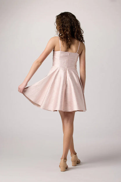 UDT Pink Jacquard Party Dress w/Straps