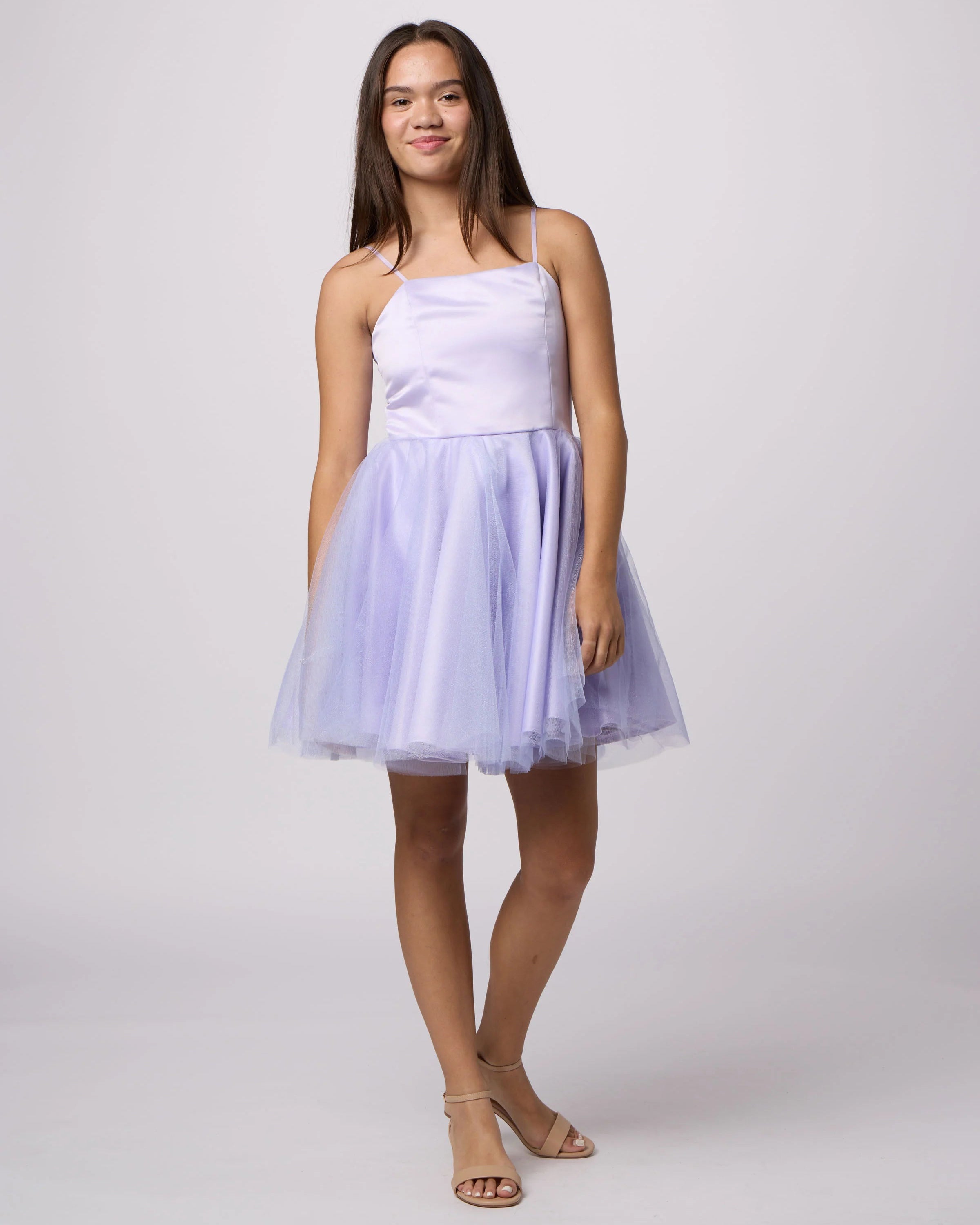 UDT ALICE Satin & Tulle Party Dress w/Straps _ K5132