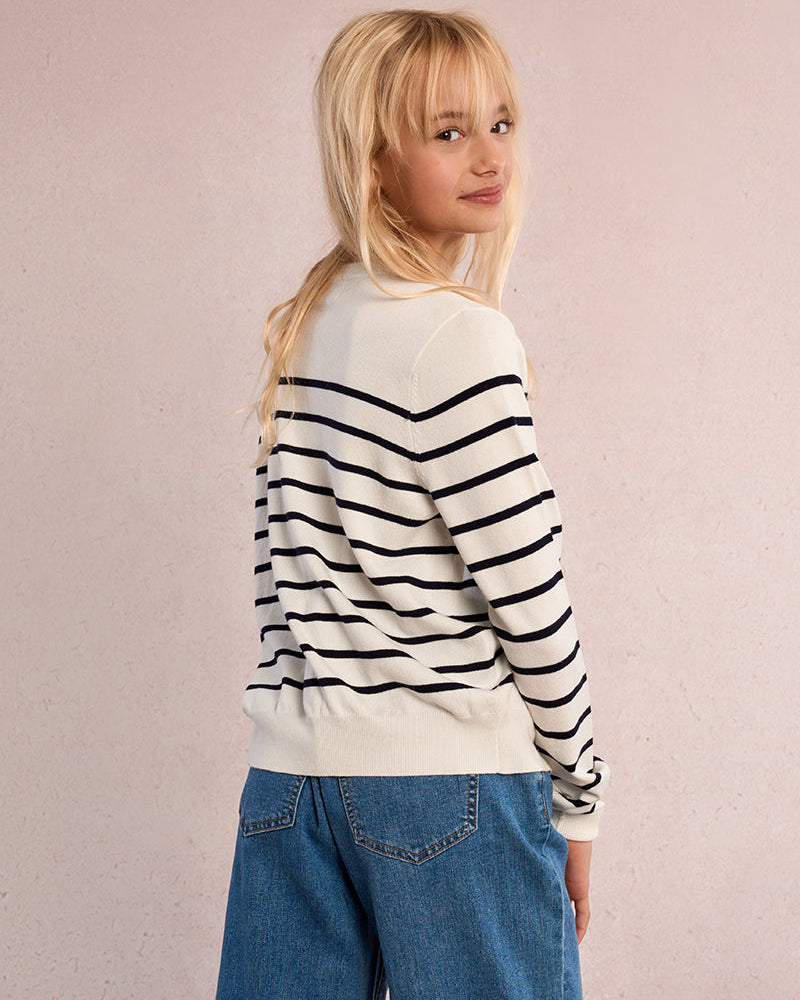 Mini Molly Girls Striped Knitted Cardigan_ MEF1637EP