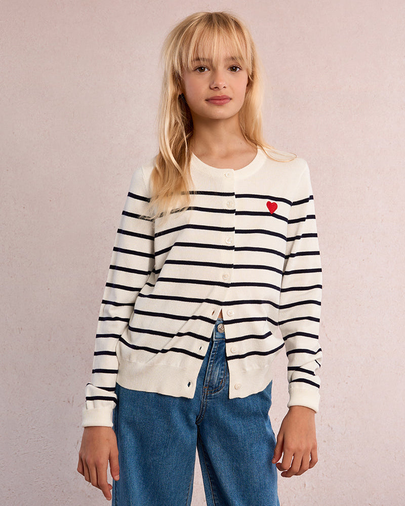 Mini Molly Girls Striped Knitted Cardigan_ MEF1637EP