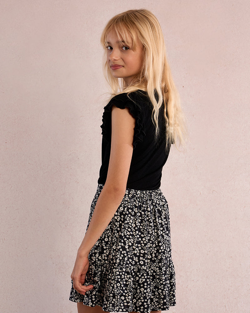 Mini Molly Girls Knitted Ruffled Top_ MT2224EP