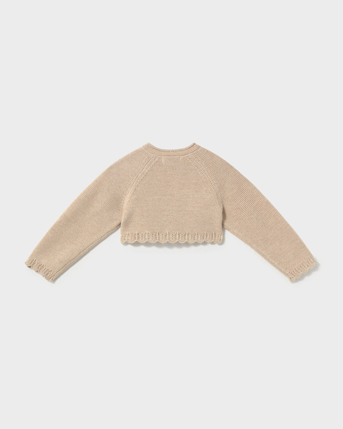 Mayoral Baby Girls Basic Knit Bolero beige