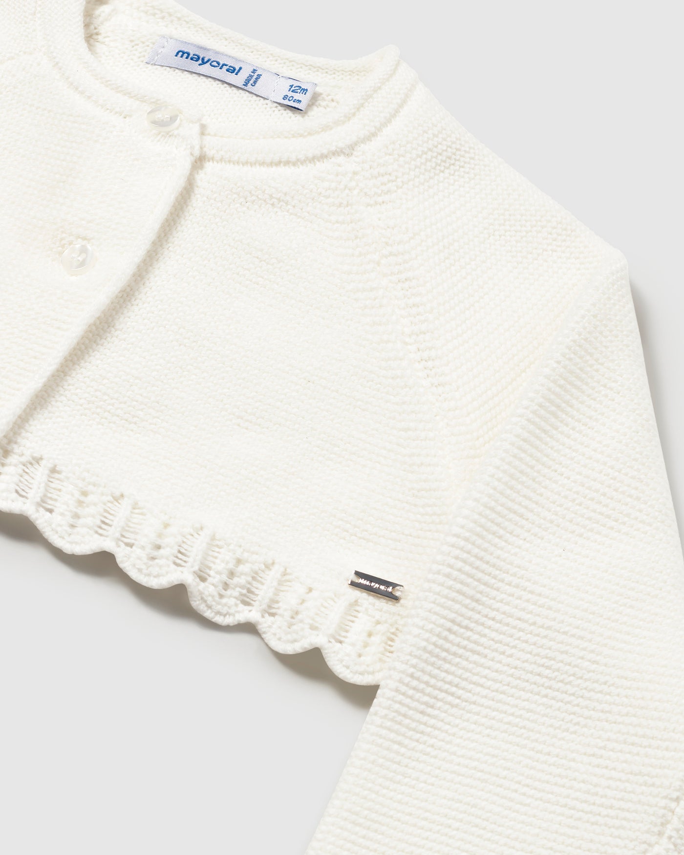 Mayoral Baby Girls Basic Knit Bolero natural