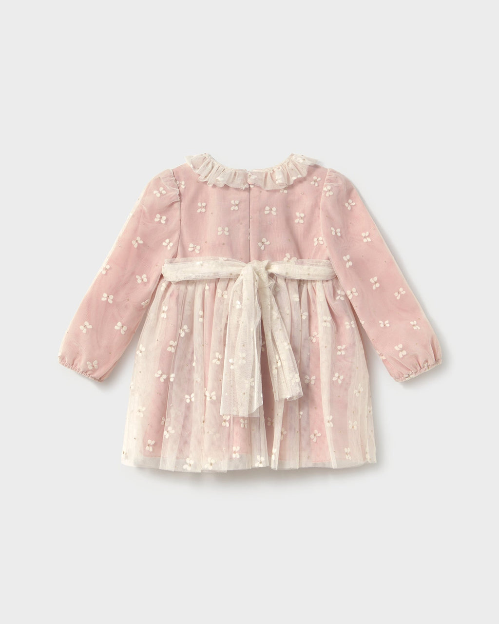 Mayoral Baby Girls Full Sleeve Tulle Dress pink