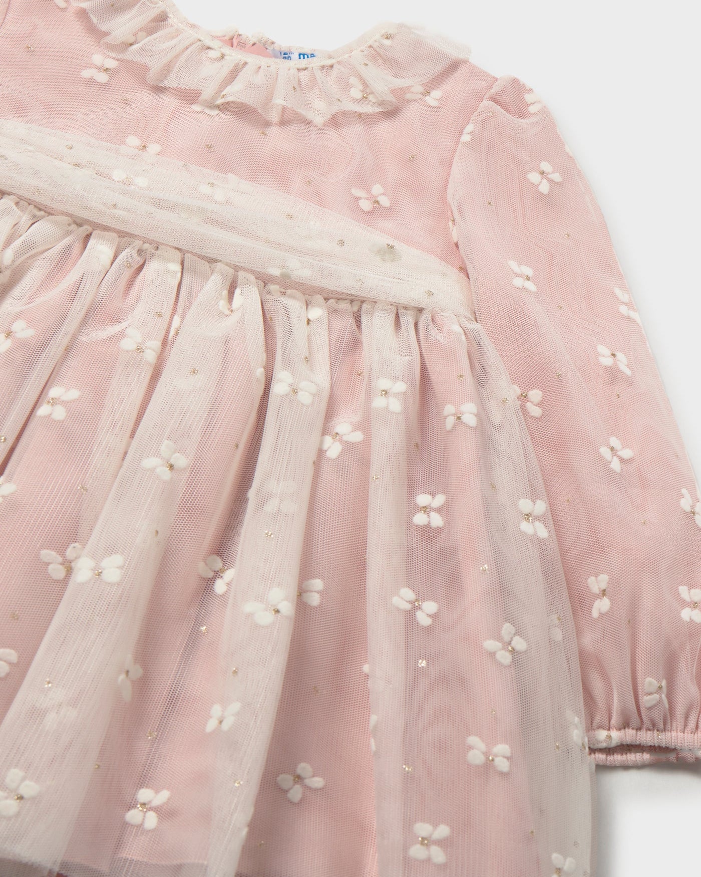Mayoral Baby Girls Full Sleeve Tulle Dress pink