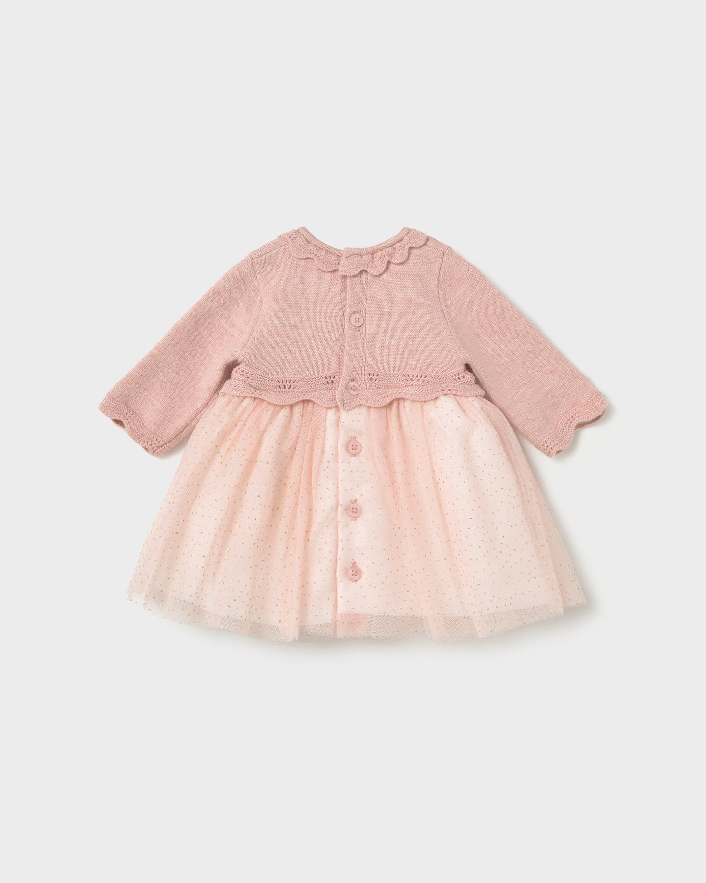 Mayoral Baby Girls Glitter Tulle Dress blush