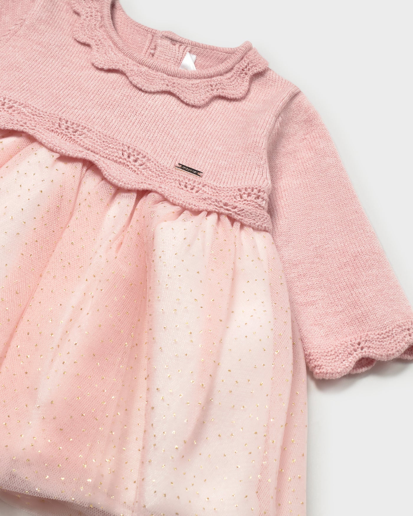 Mayoral Baby Girls Glitter Tulle Dress blush