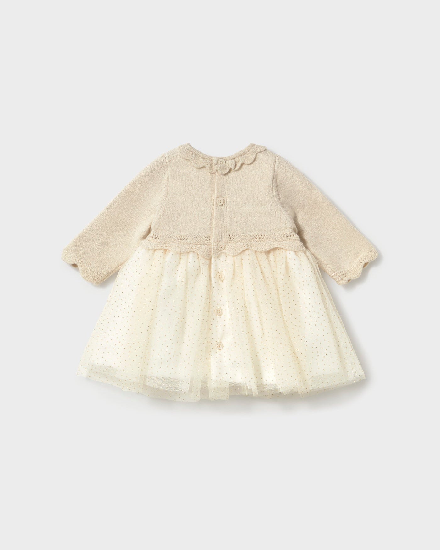 Mayoral Baby Girls Glitter Tulle Dress champagne