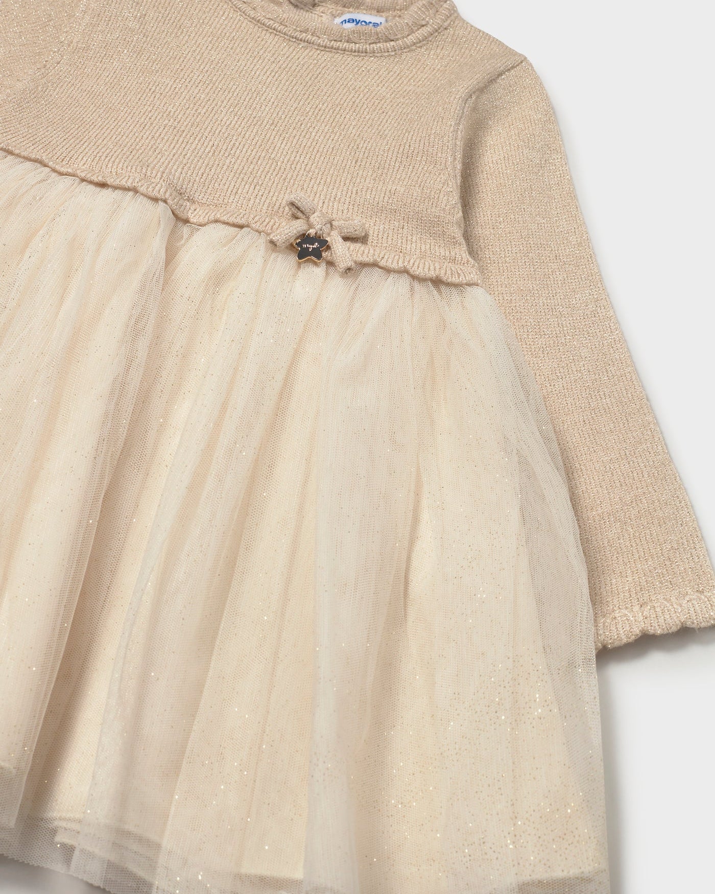 Mayoral Baby Girls Tulle Dress BEIGE