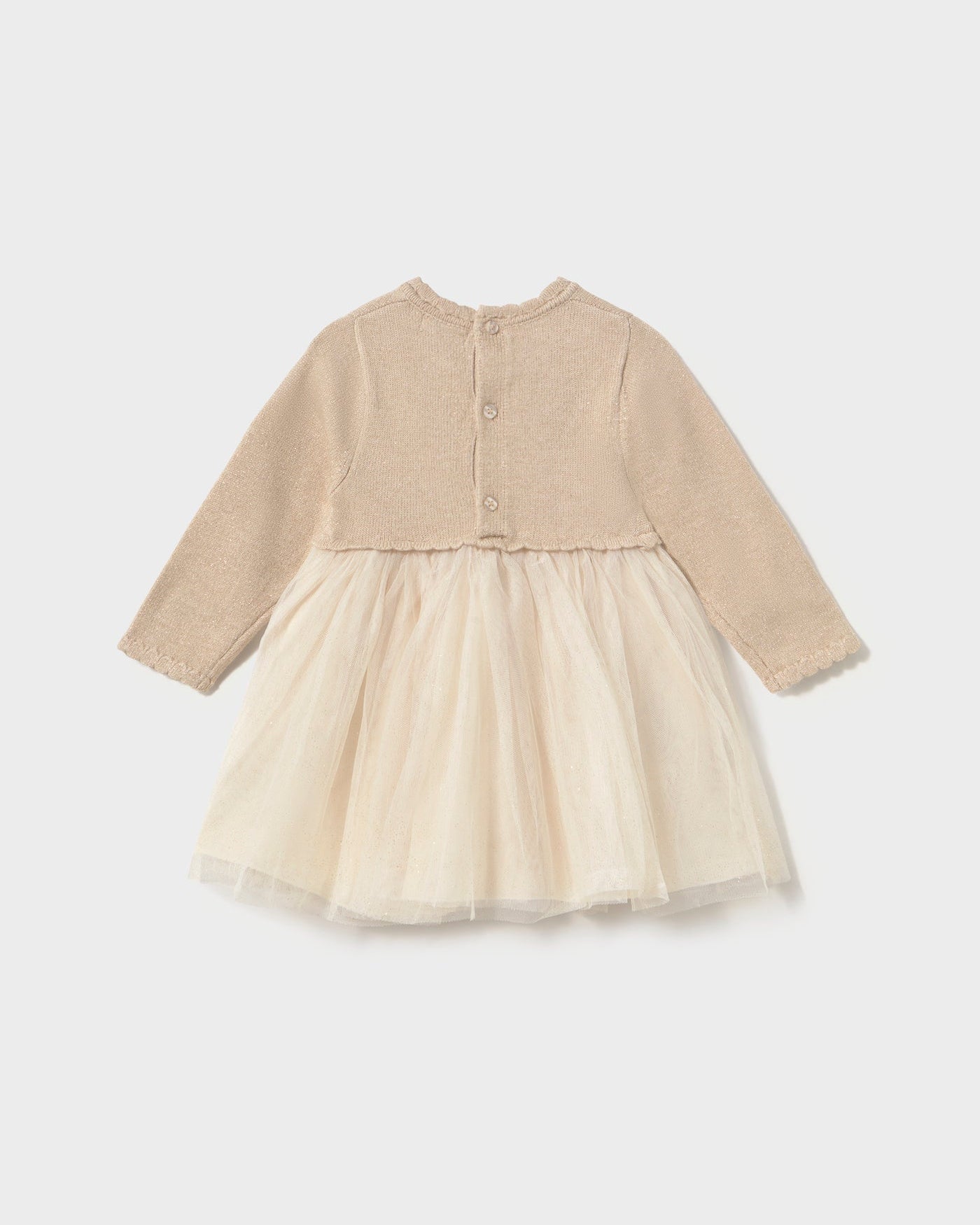 Mayoral Baby Girls Tulle Dress BEIGE