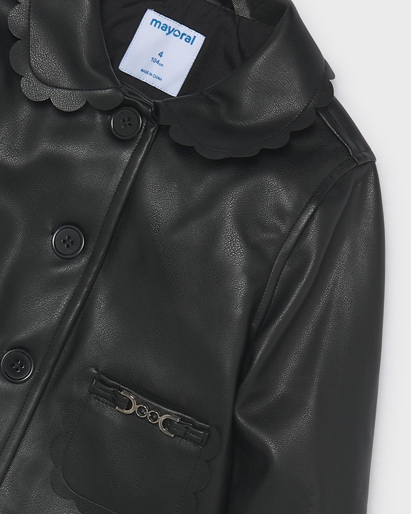 Mayoral Girls Faux Leather Jacket