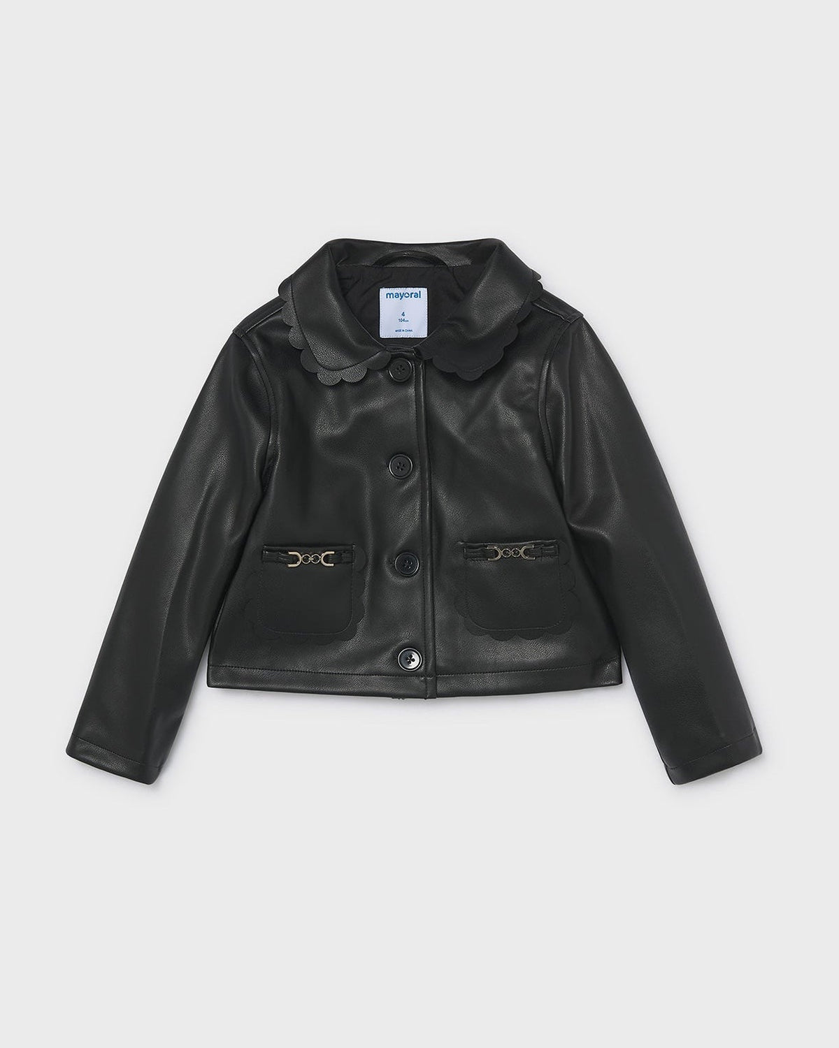 Mayoral Girls Faux Leather Jacket