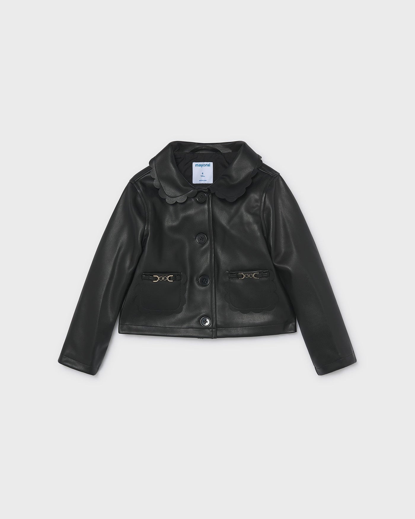 Mayoral Girls Faux Leather Jacket