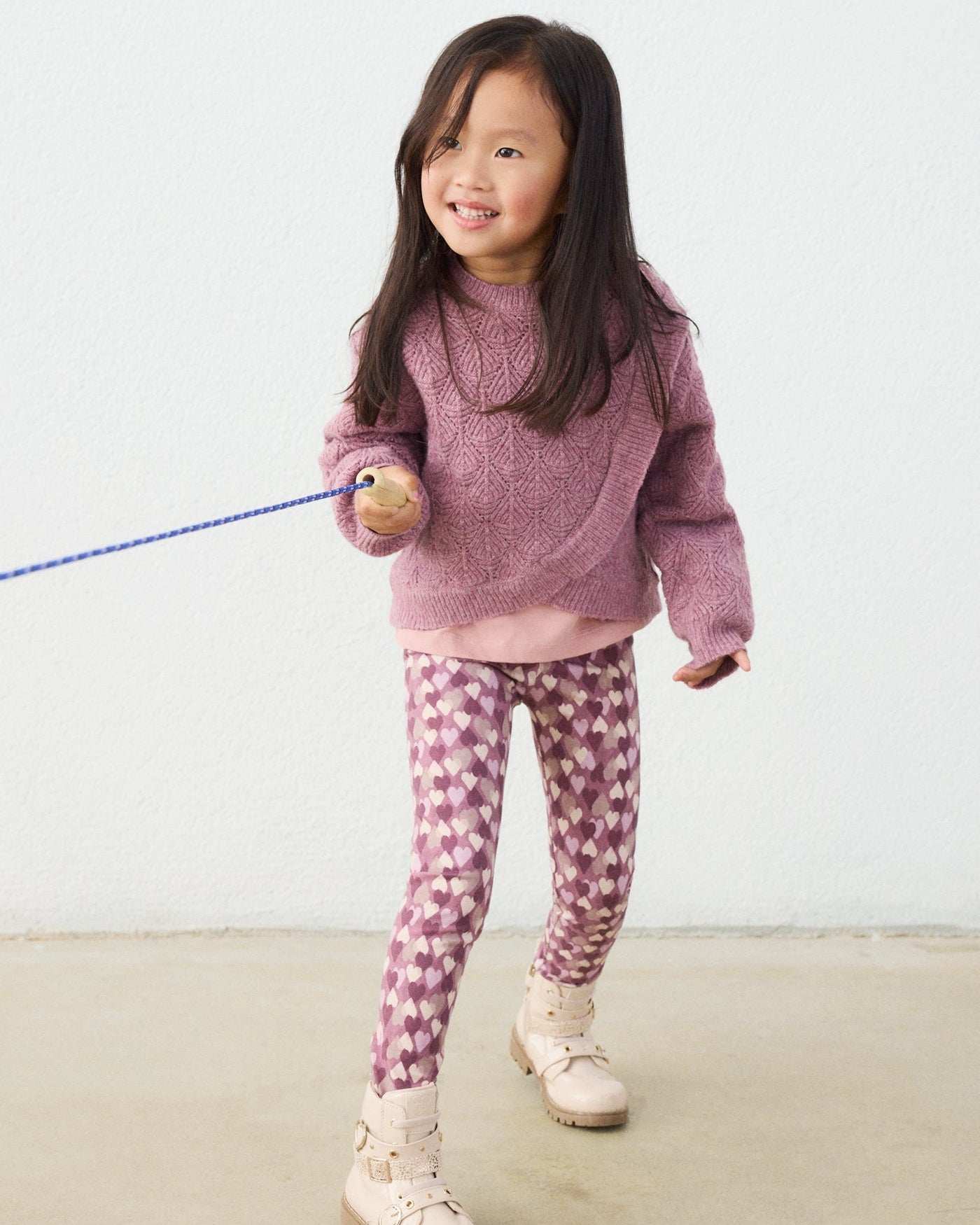 Mayoral Girls Printed Hearts Leggings