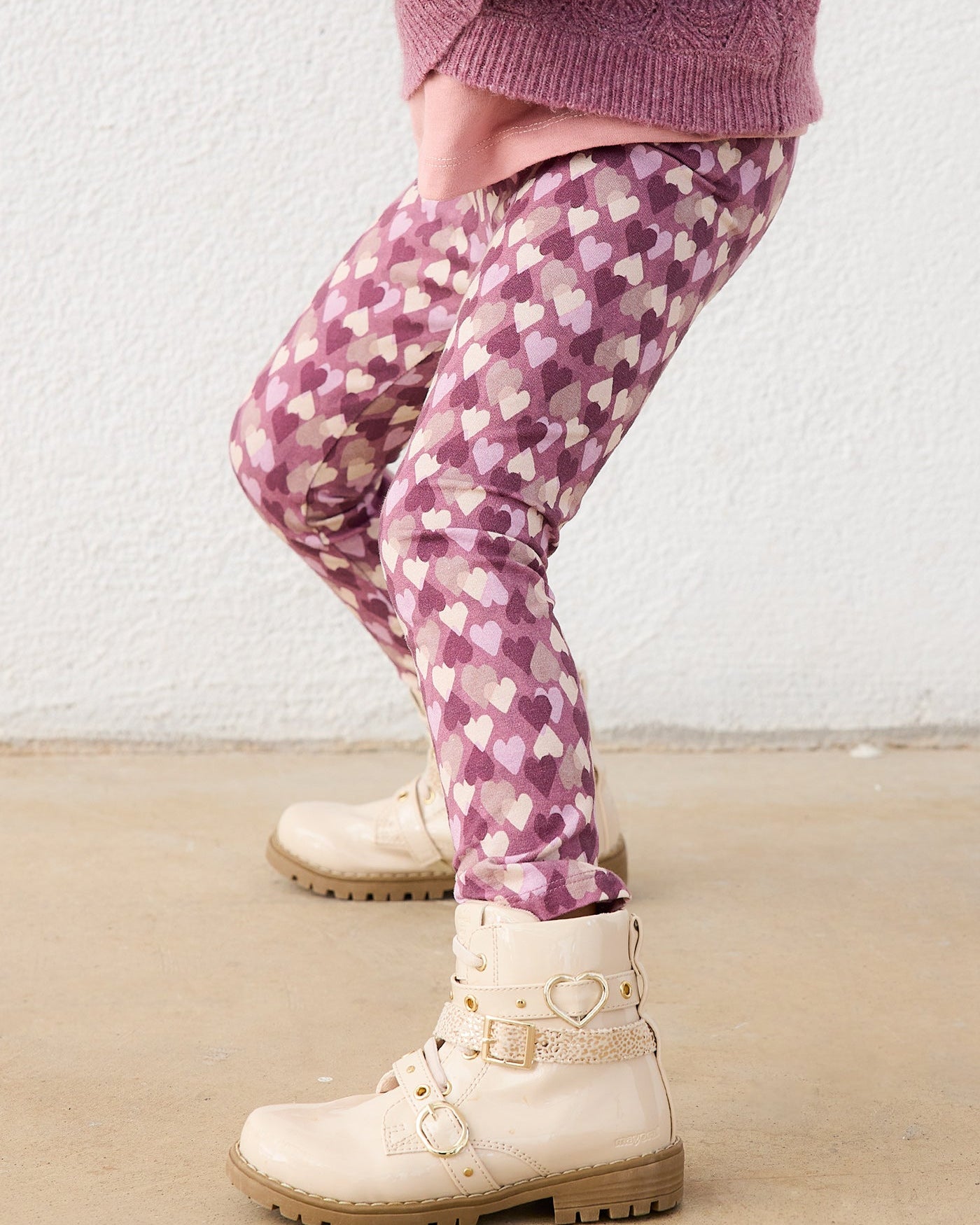 Mayoral Girls Printed Hearts Leggings
