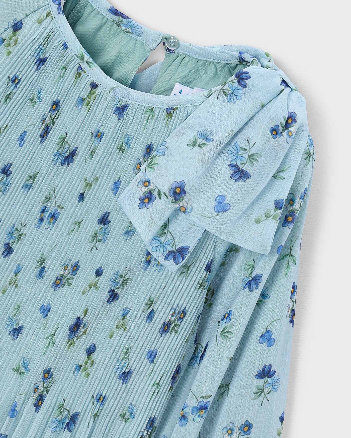 Mayoral Girls Printed Pleated Dress