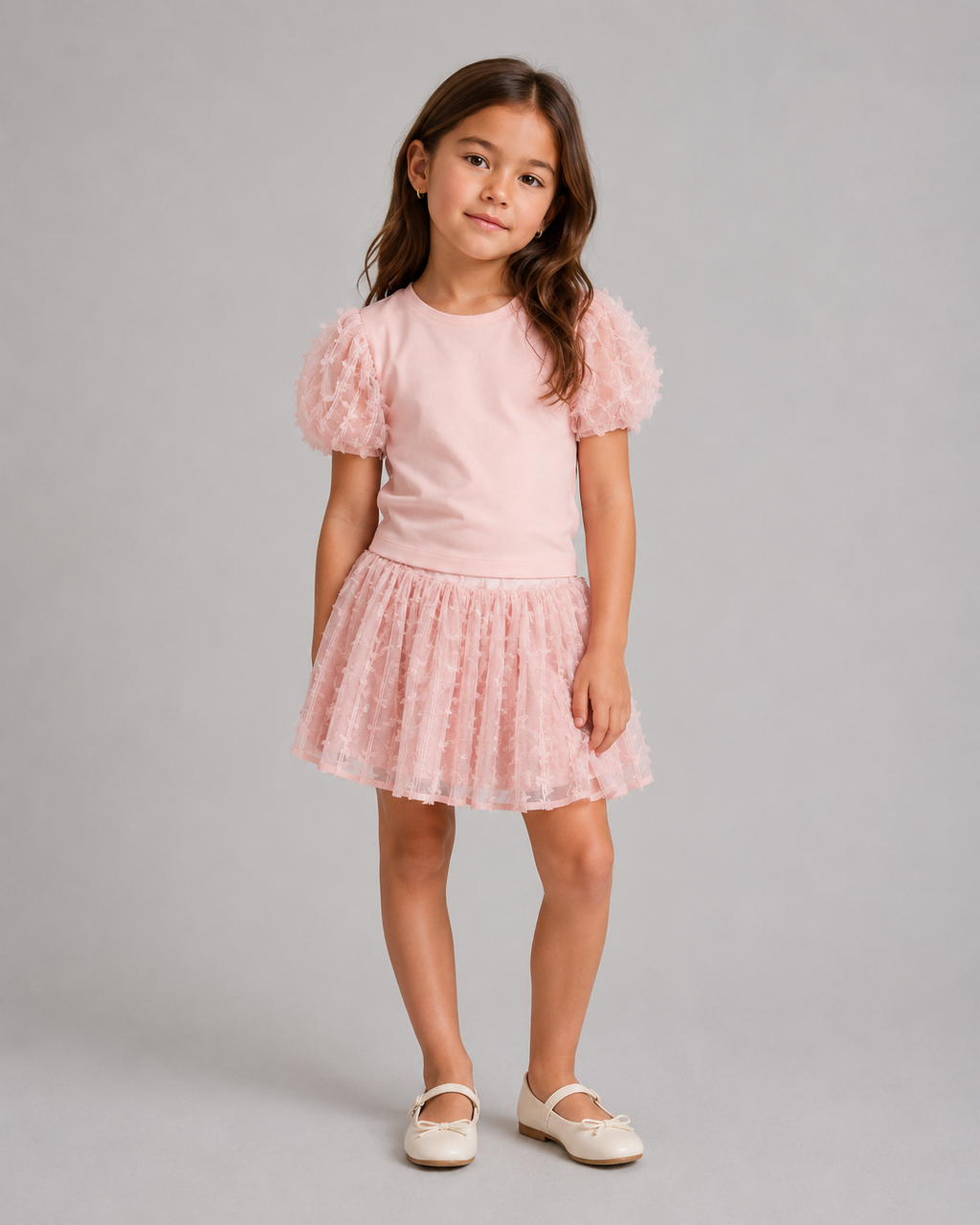 Mayoral Girls S/S Tulle Shirt & Skirt Set