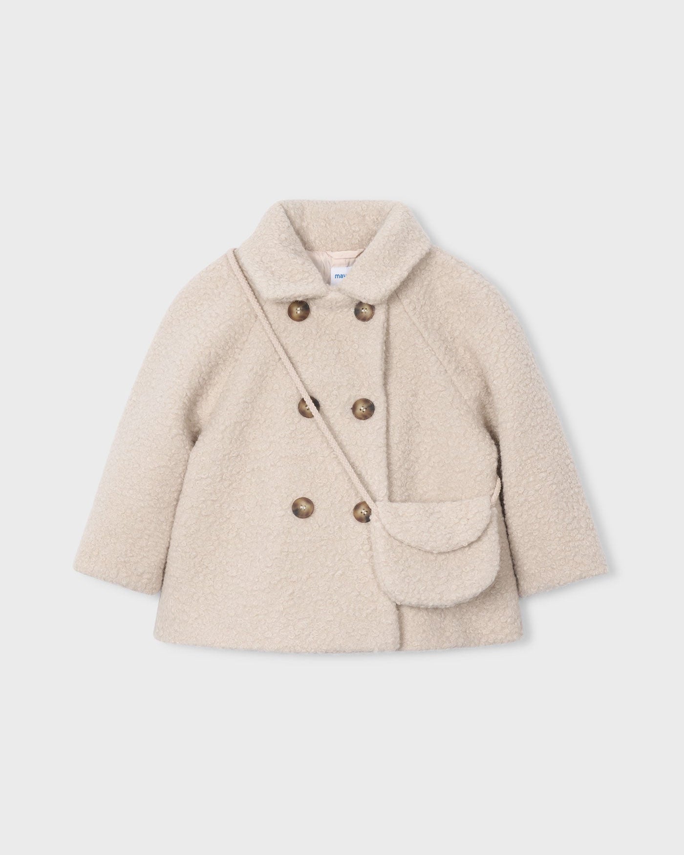 Mayoral Girls Sherpa Coat With Bag