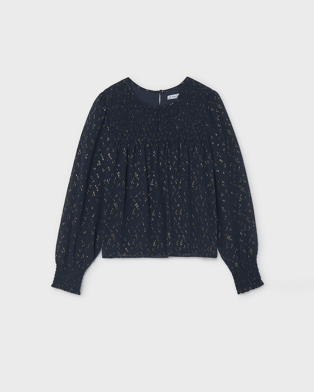 Mayoral Girls Smocked Chiffon Blouse