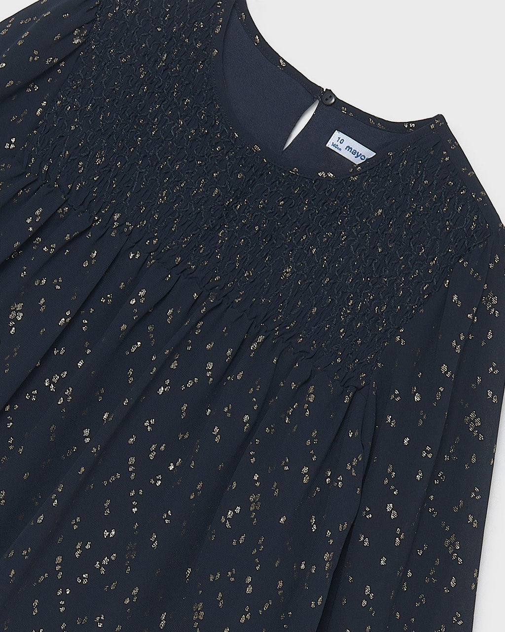 Mayoral Girls Smocked Chiffon Blouse