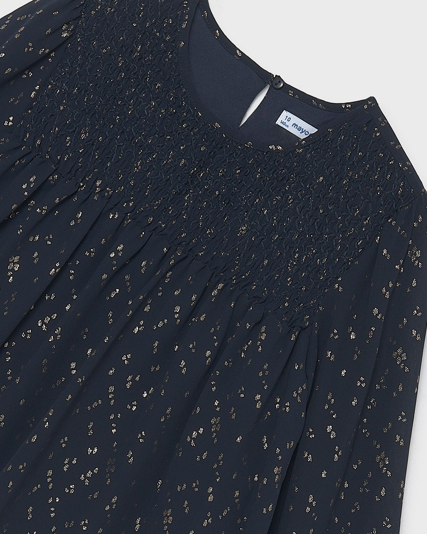 Mayoral Girls Smocked Chiffon Blouse