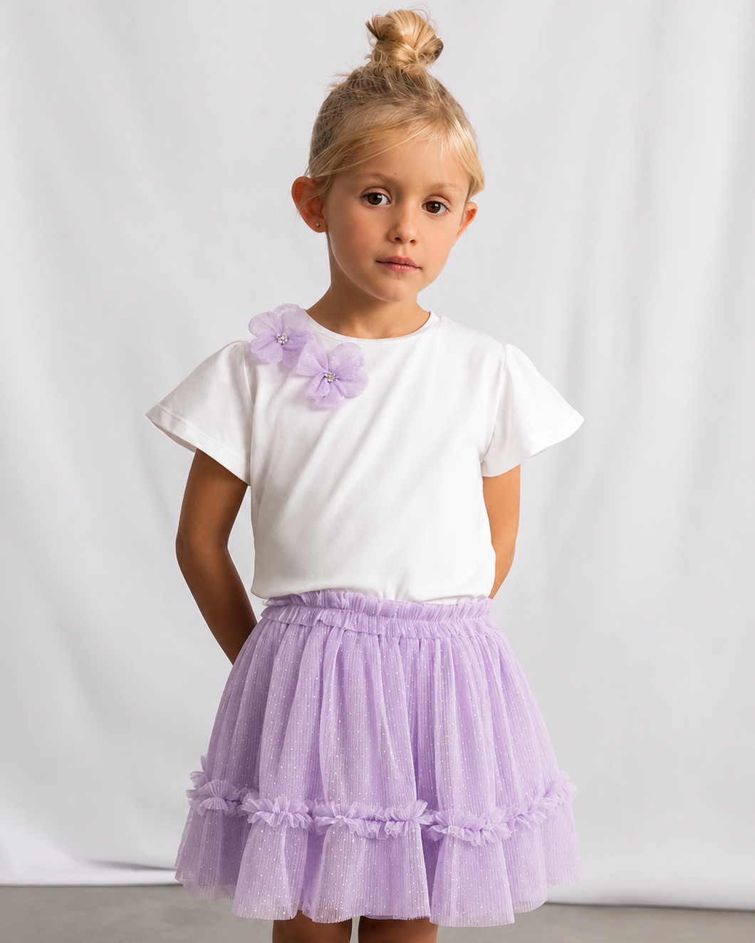 Mayoral Girls Tulle Skirt Set_ 3946