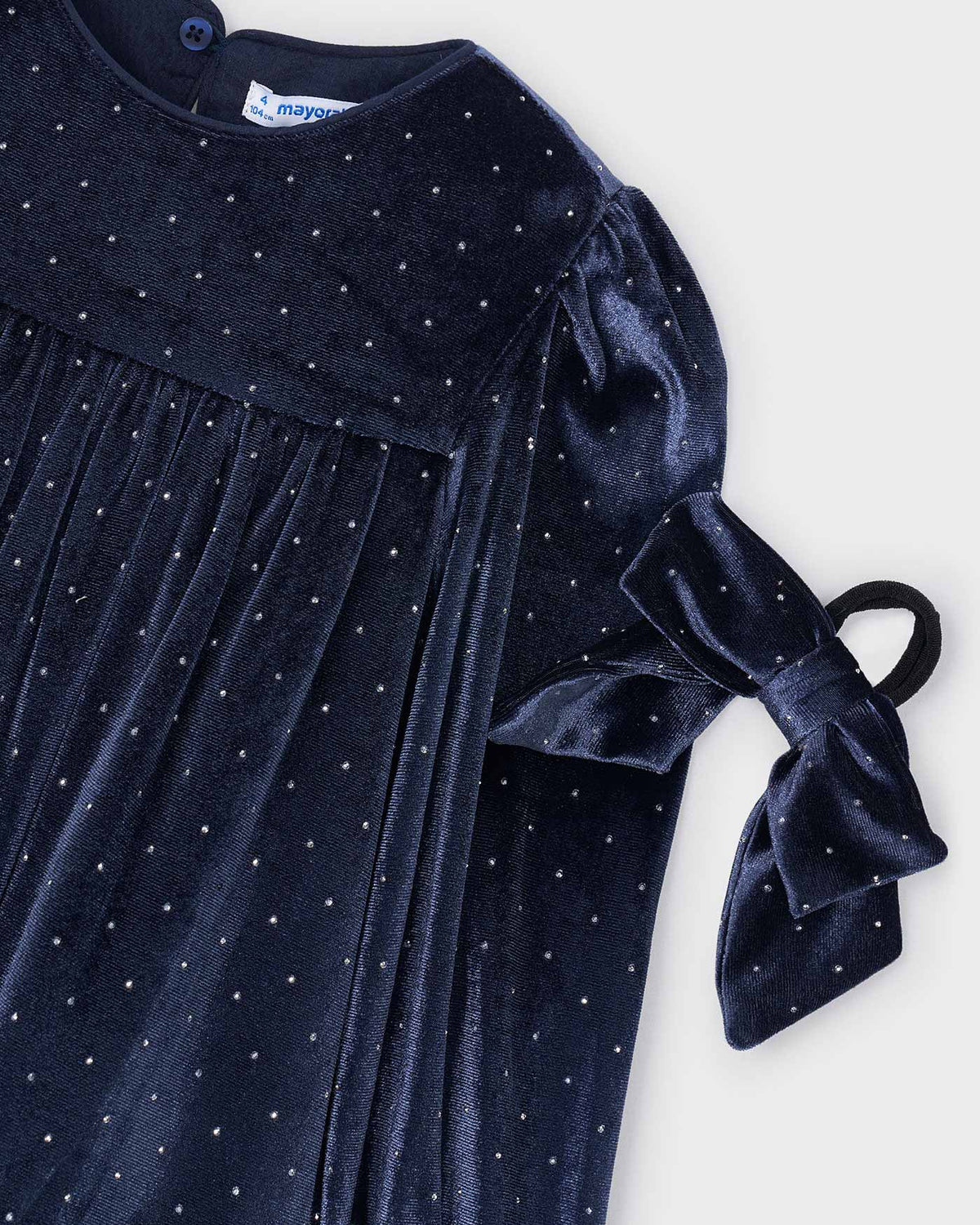 Mayoral Girls Velvet Dress With Scrunchie