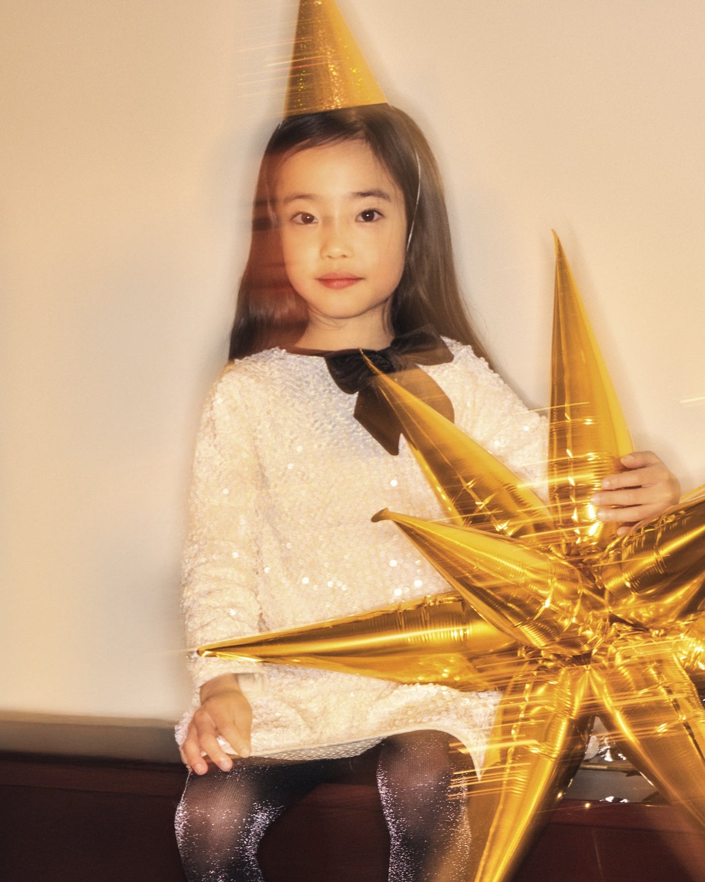 Mayoral Girls Velvet Sequin Bow Dress