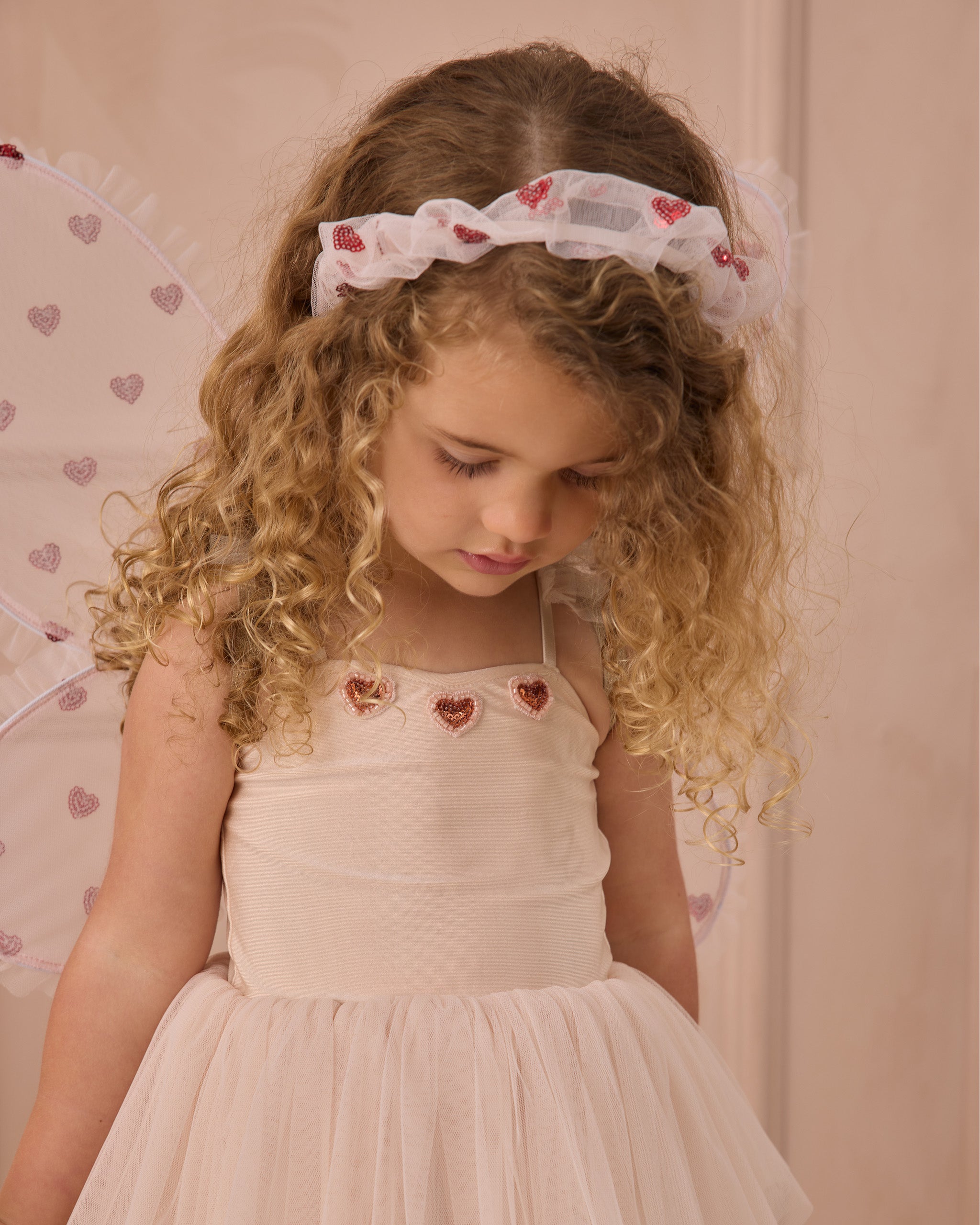 Noralee Gathered Red Hearts Headband