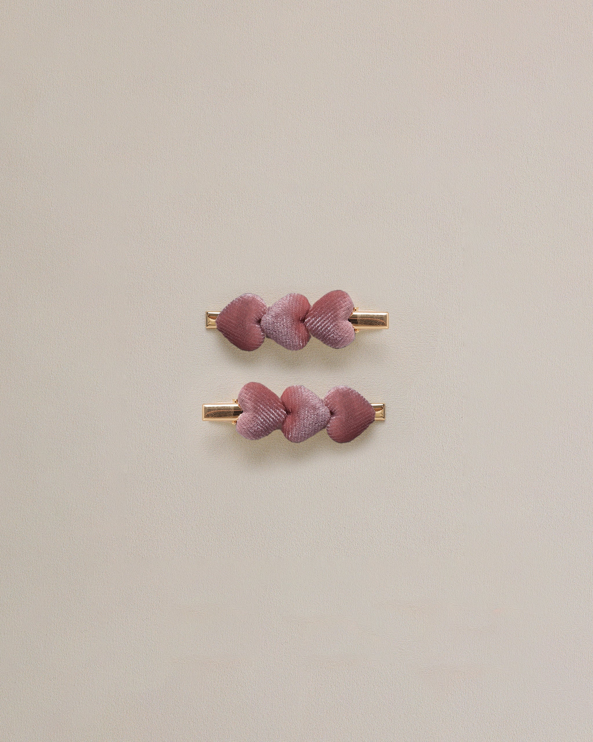 Noralee Velvet Red Heart Clips