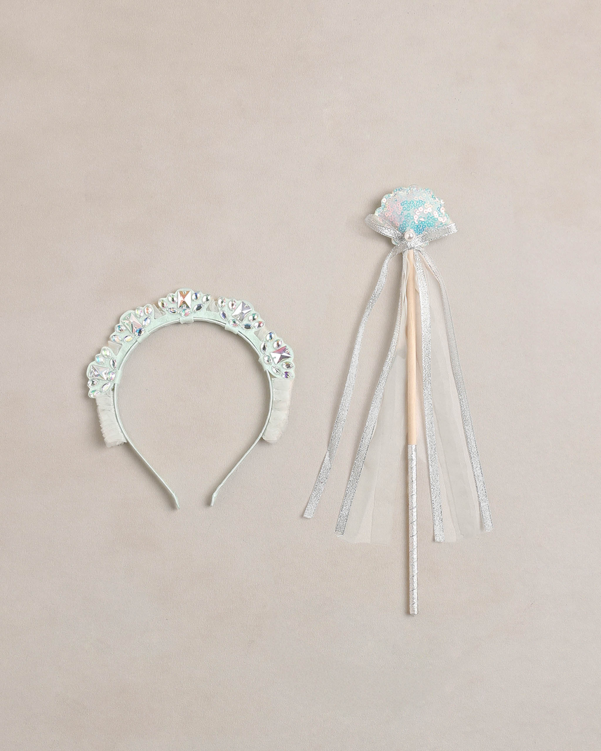 Noralee Girls Mermaid Crown & Wand Set