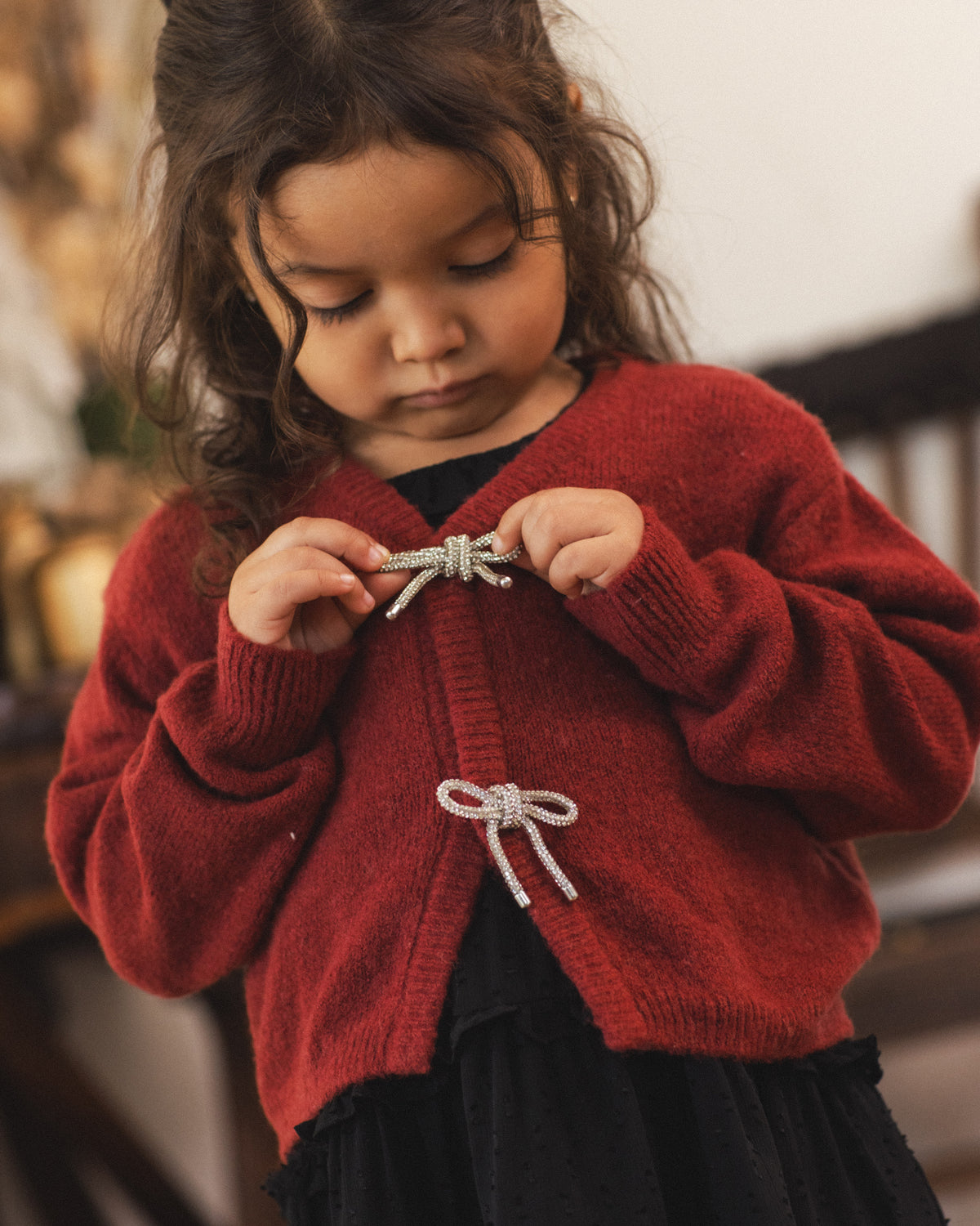 Noralee Girls Ruby Bow Cardigan