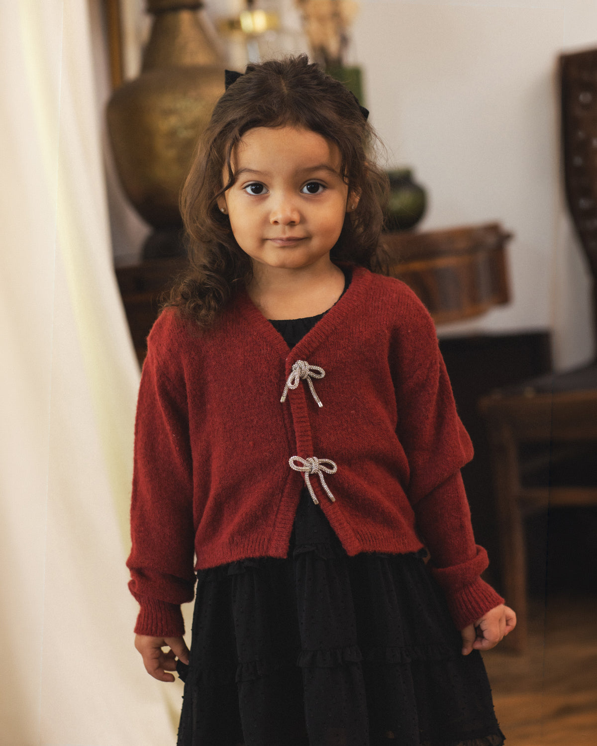 Noralee Girls Ruby Bow Cardigan