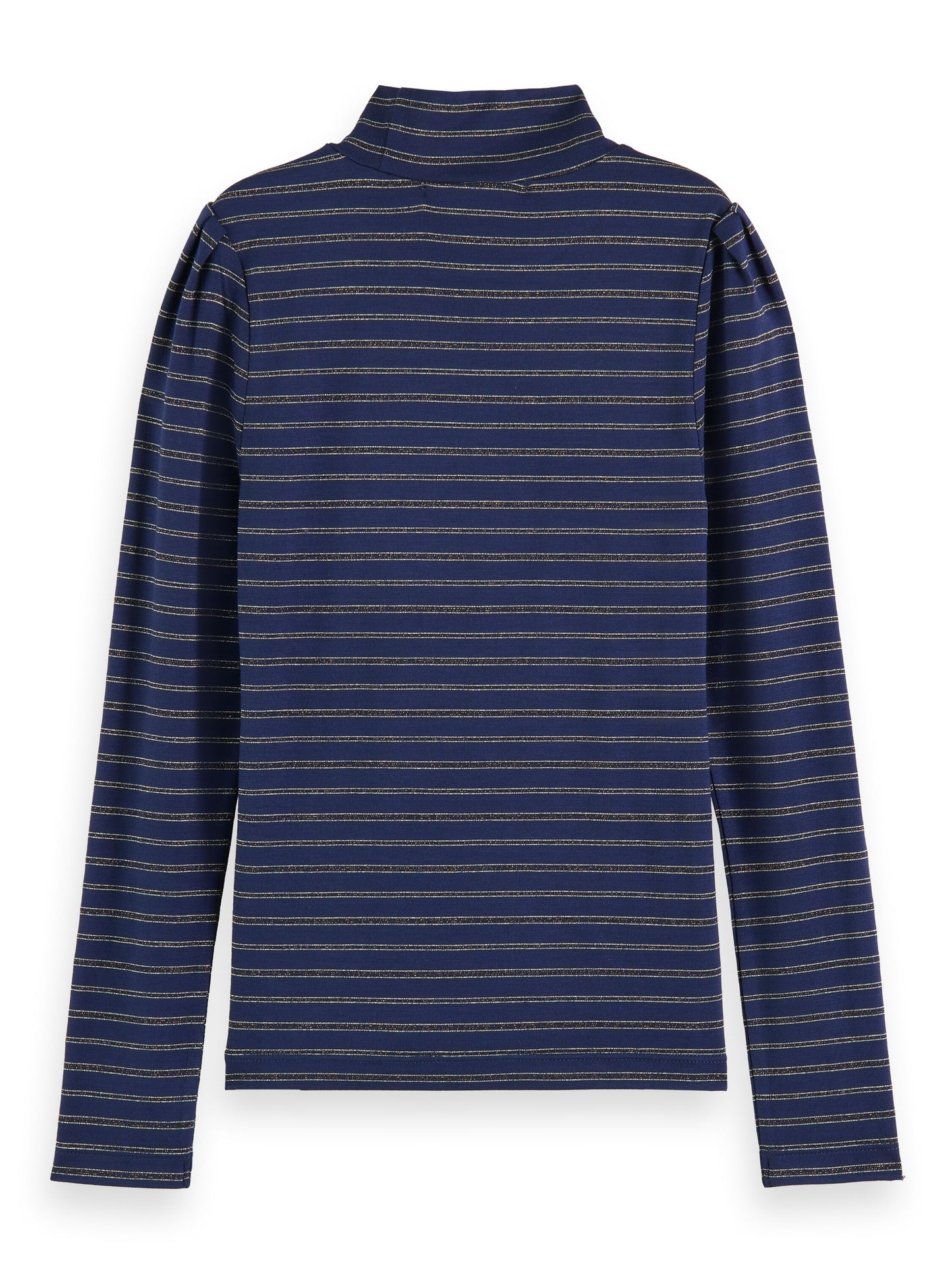 Scotch & Soda Navy Striped Glitter Mockneck Shirt _173837-5233