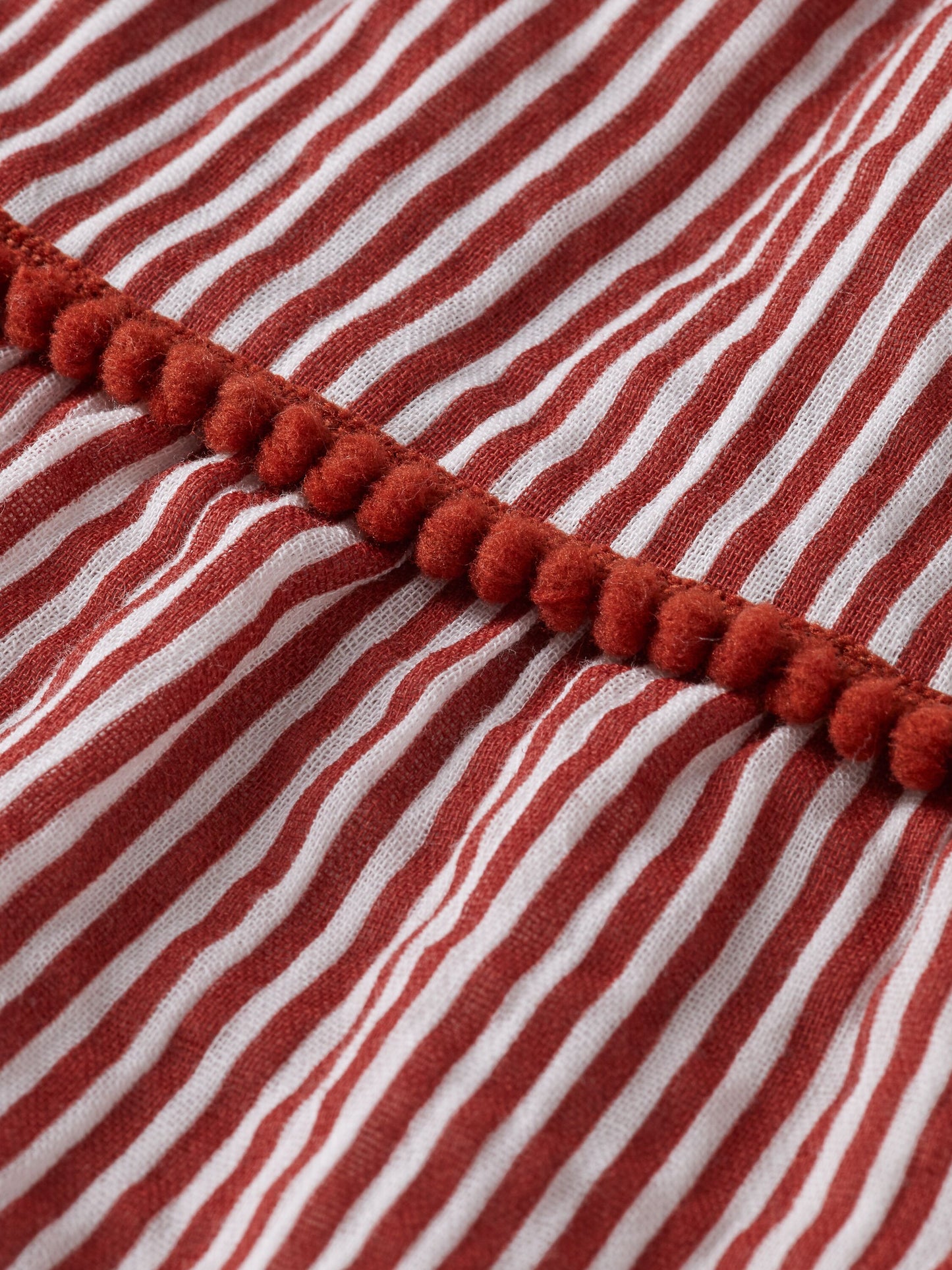 Scotch & Soda Terracotta Striped A-Line Crinkle Cotton Sun Dress _ 175914-7169