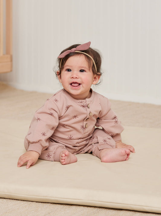 Quincy Mae Baby Pink Relaxed Fleece Jumpsuit _QM455-1278
