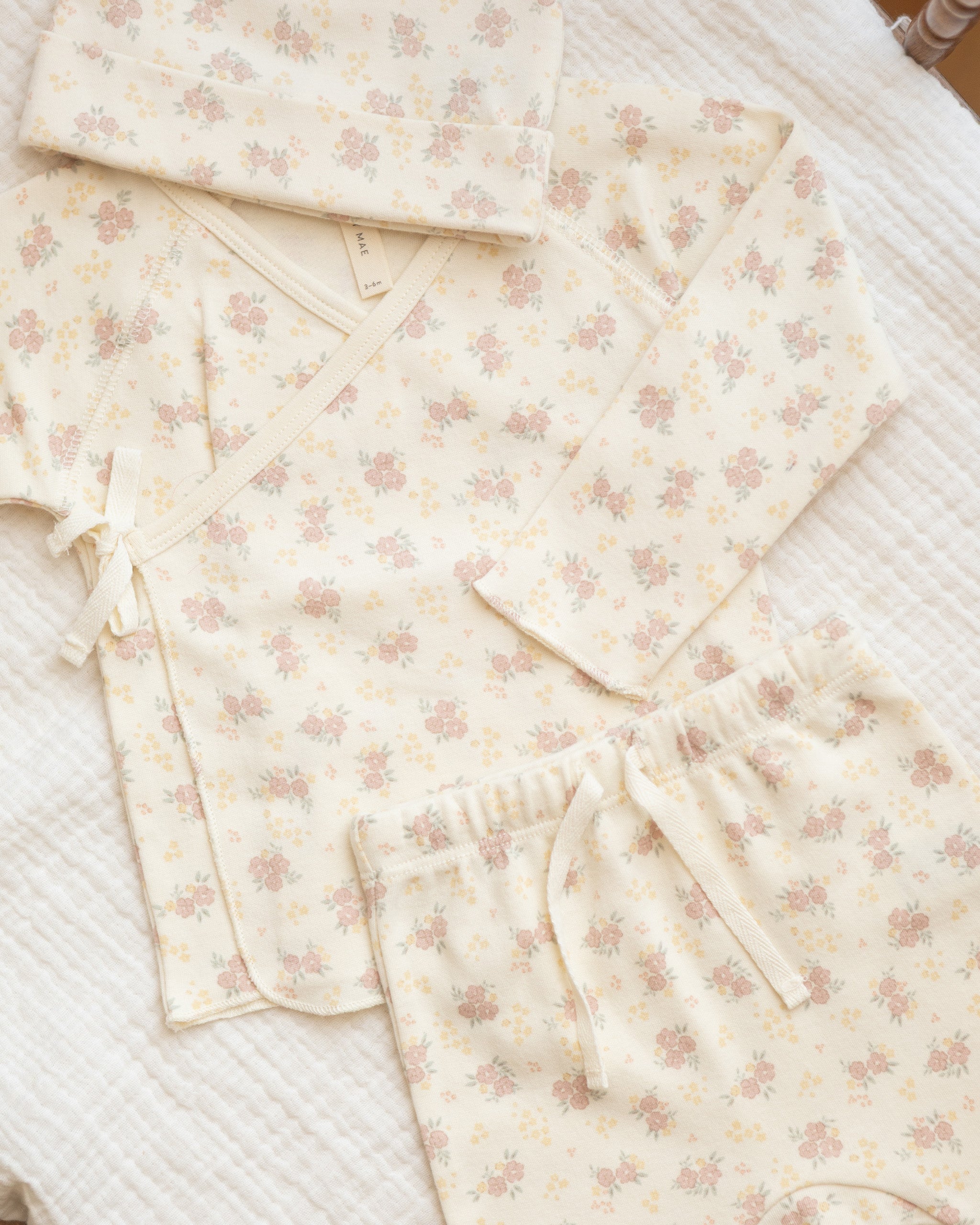 Quincy Mae Baby Wrap Top + Footed Pant Set_ QM201NADL