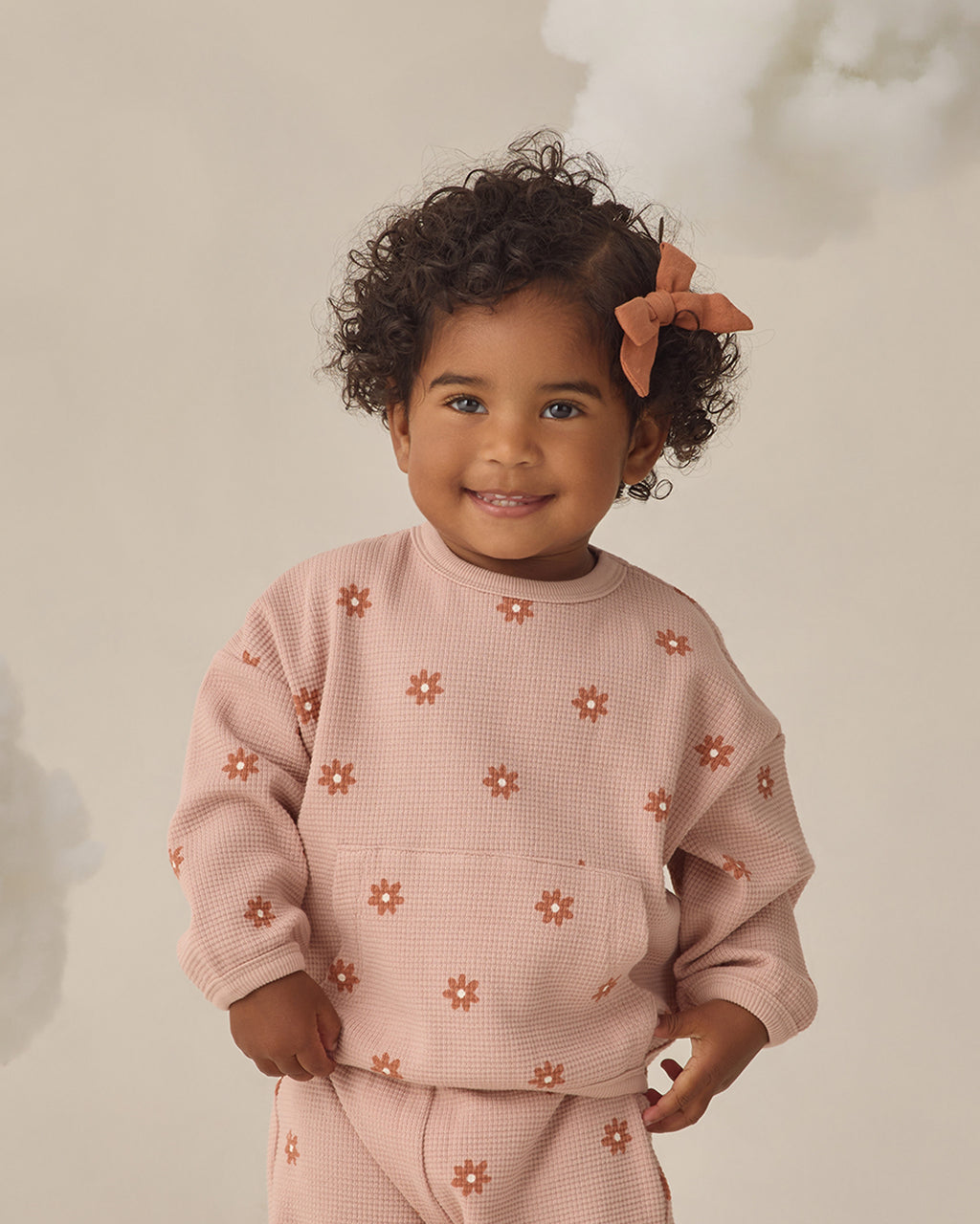 Quincy Mae Baby Girls Waffle Sweater Set_ QM107BLSE