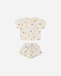 Quincy Mae Baby Girls Waffle Tee & Short Set_ QM105KNGP