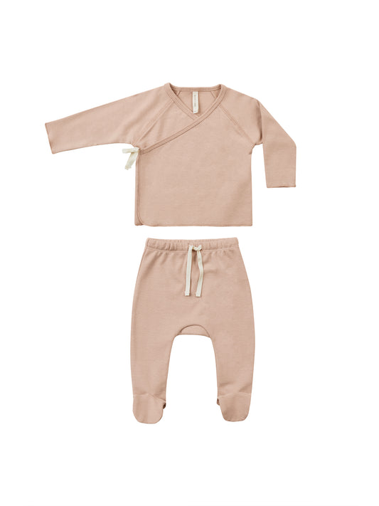 Quincy Mae Baby Wrap Top & Footed Pant Set_ QM201NNAL1-P209