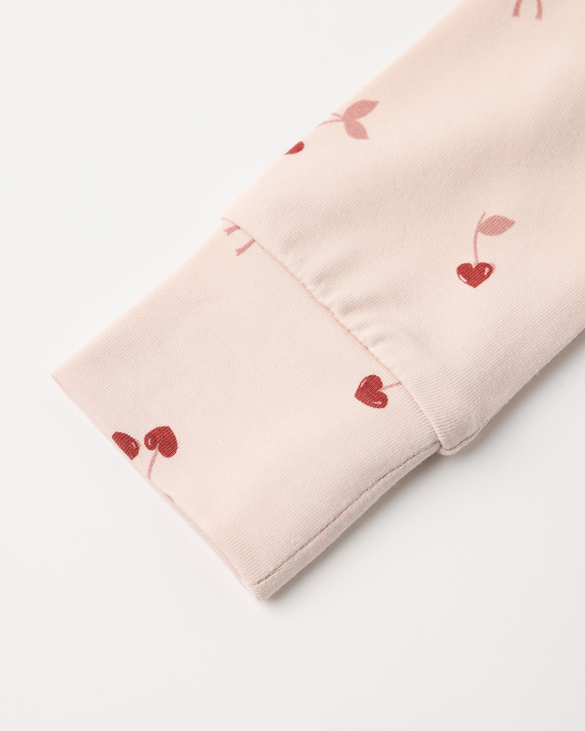 Quincy Mae Baby Girls Bamboo Cherry Hearts Pajama Set 